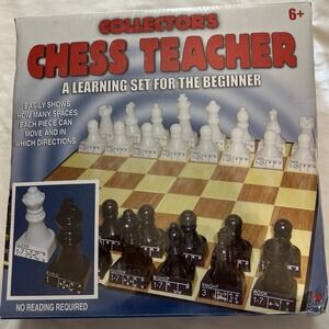 Collector's Chess Teacher Learning Set For Beginners No Reading‎ Required Sealed